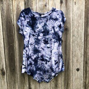 Thanth Collection of Style Blue Tie Dye Print Tunic Top Medium